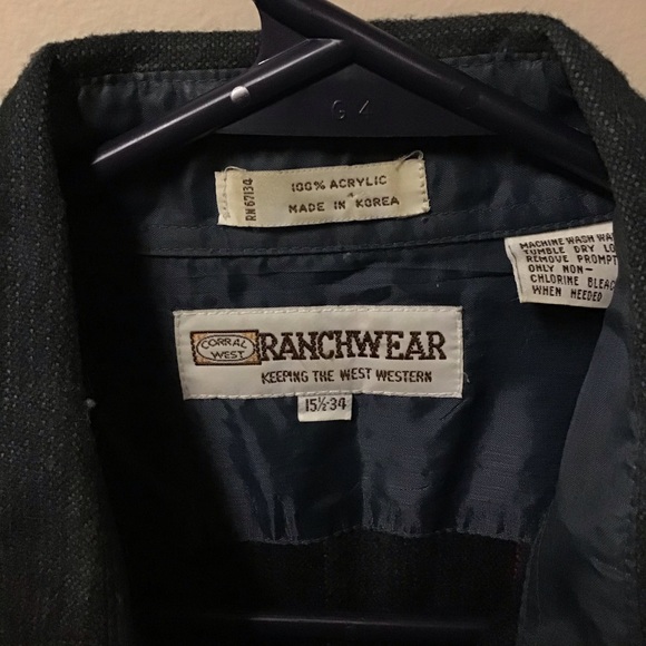 VINTAGE WESTERN RANCH DRESS SHIRT (T2) - Picture 3 of 3